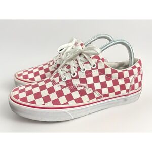 Mommy‎ & Me Vans Authentic Women's Size 8.5 Red Check Lace Up & Kids 1.5 Slip On